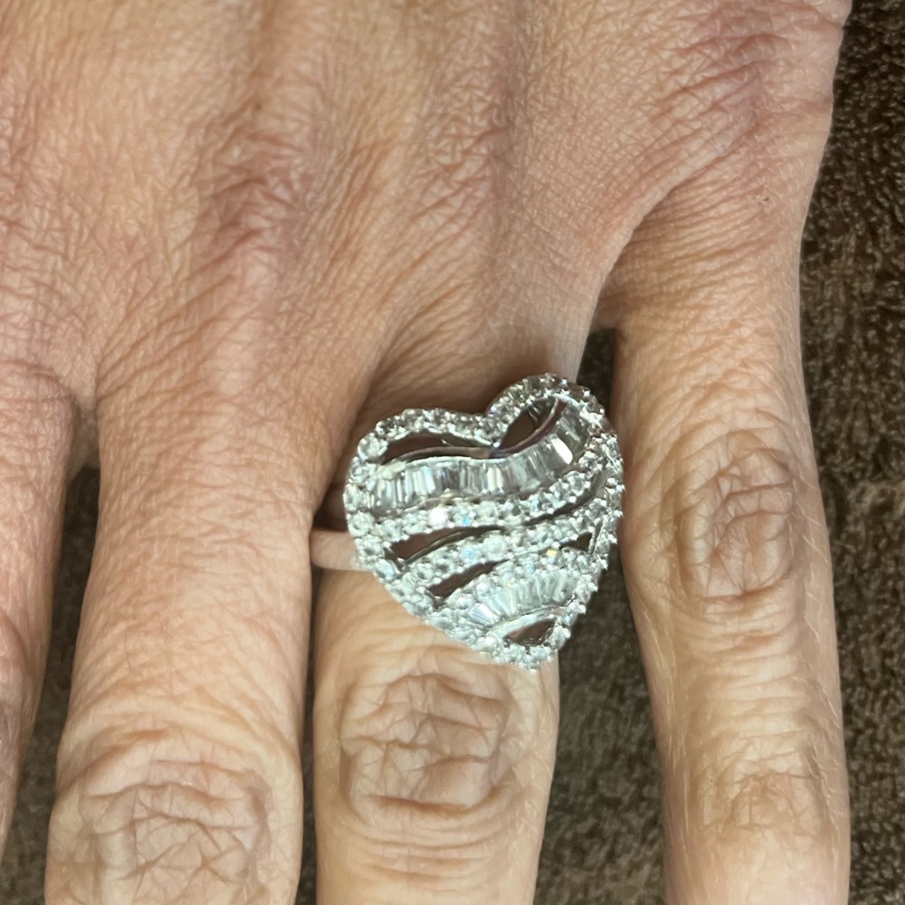 Valentine Bling Heart Ring Women's Ring 925